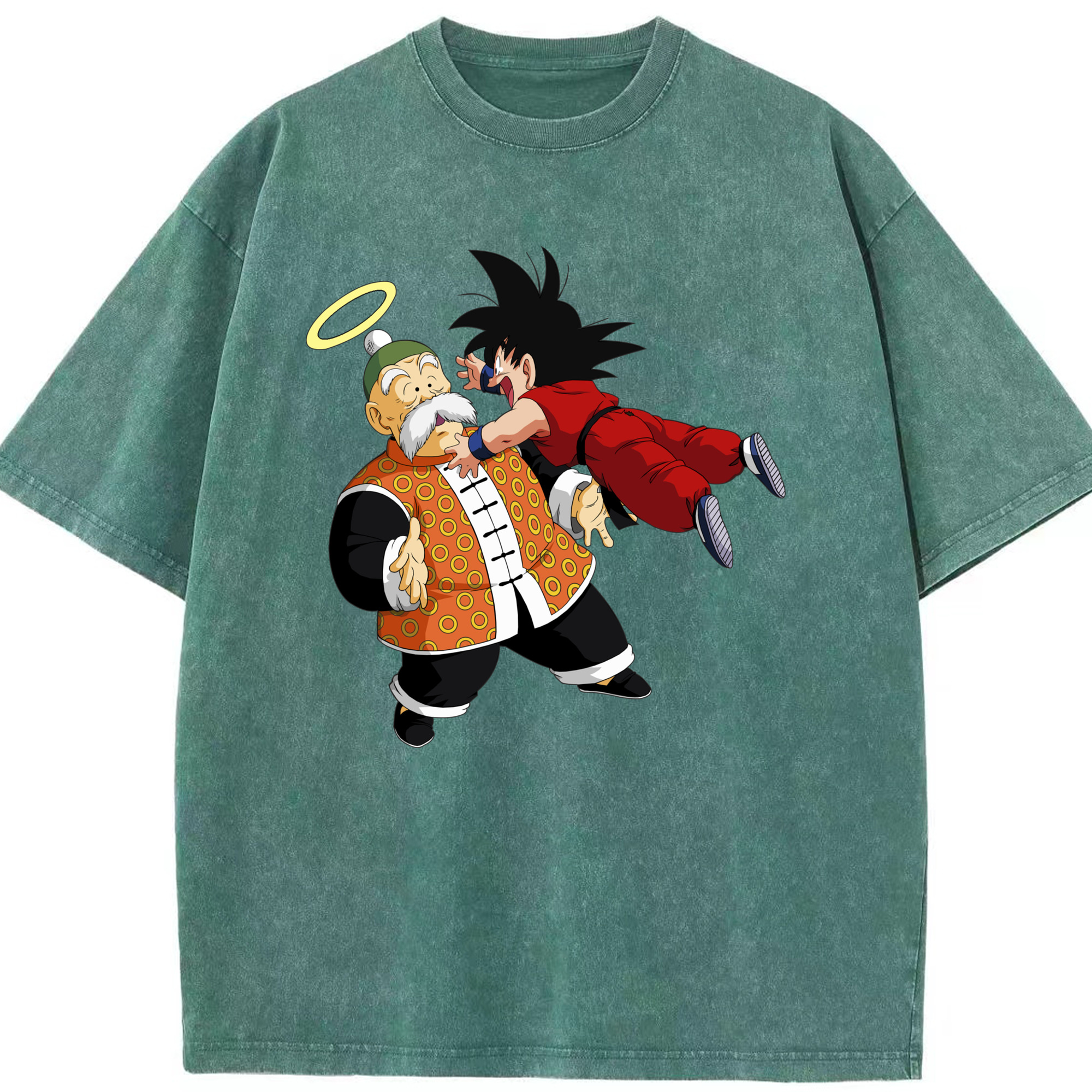 （画像用） ドラゴンボール 孫悟空（そん ごくう）Son Goku カカロット DRAGON BALL Kakarotto 綿100% ヴィンテージ風 半袖Tシャツ（フロントプリント）